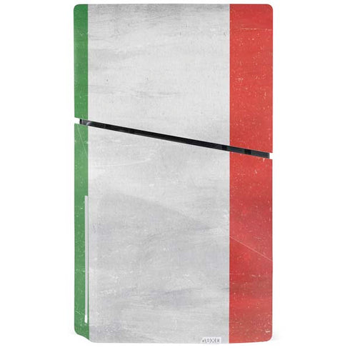 Italy Flag Distressed PS5 Slim Disk Console Skin